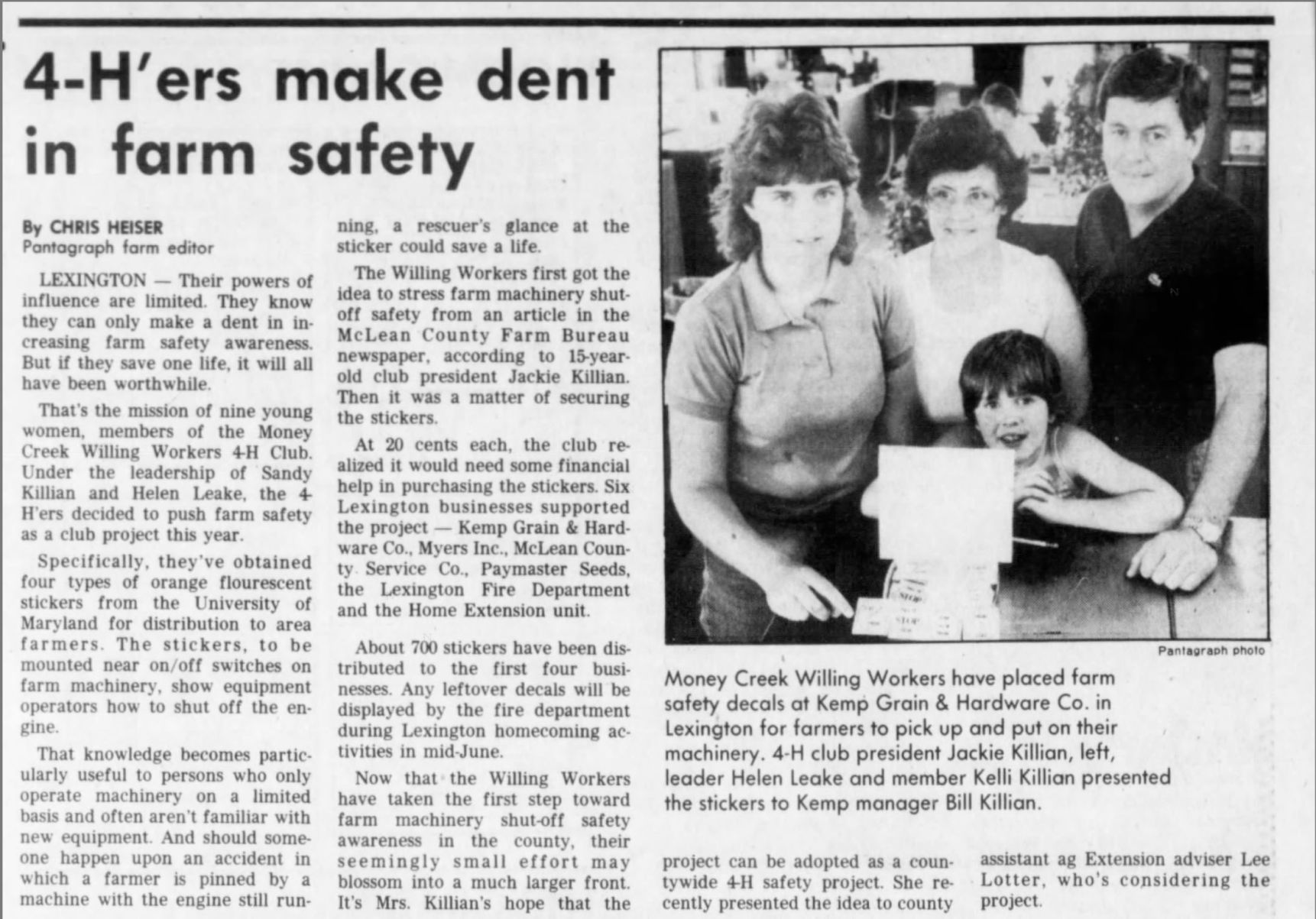 4-H'ers make dent in farm safety